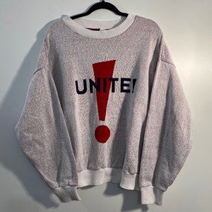 Vintage 80’s Unite! Labor Union Sweater. Men’s Size L.